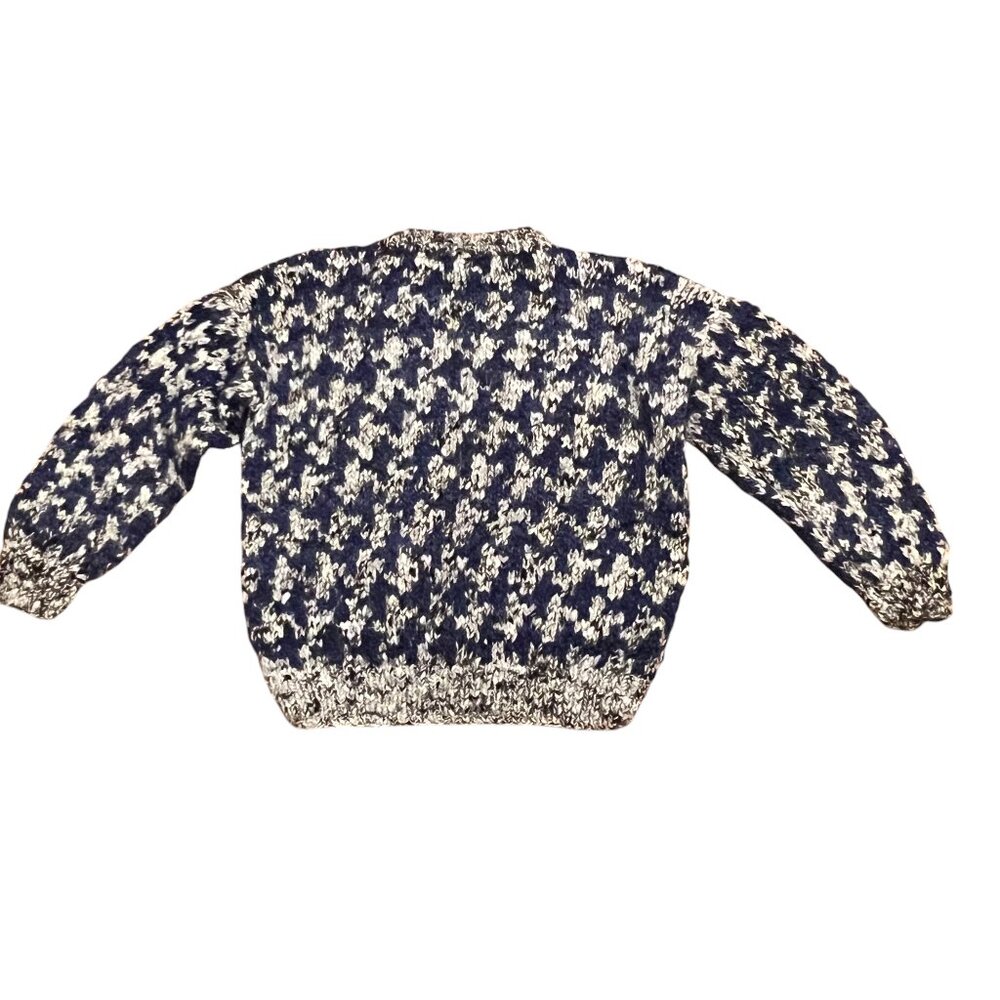 Chunky Hand Knit Herringbone Patterned Sweater, 1… - image 4